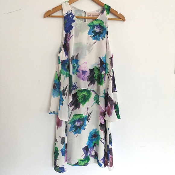 Philosophy Dresses & Skirts - Philosophy Republic Tiered Floral Chiffon Dress Size 8